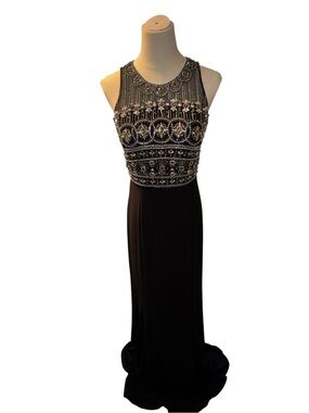 JVN by Jovani Maxi Beaded Dress